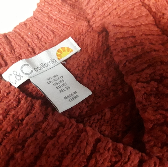 C and C Orange Rust Sweater Xs - Picture 13 of 13